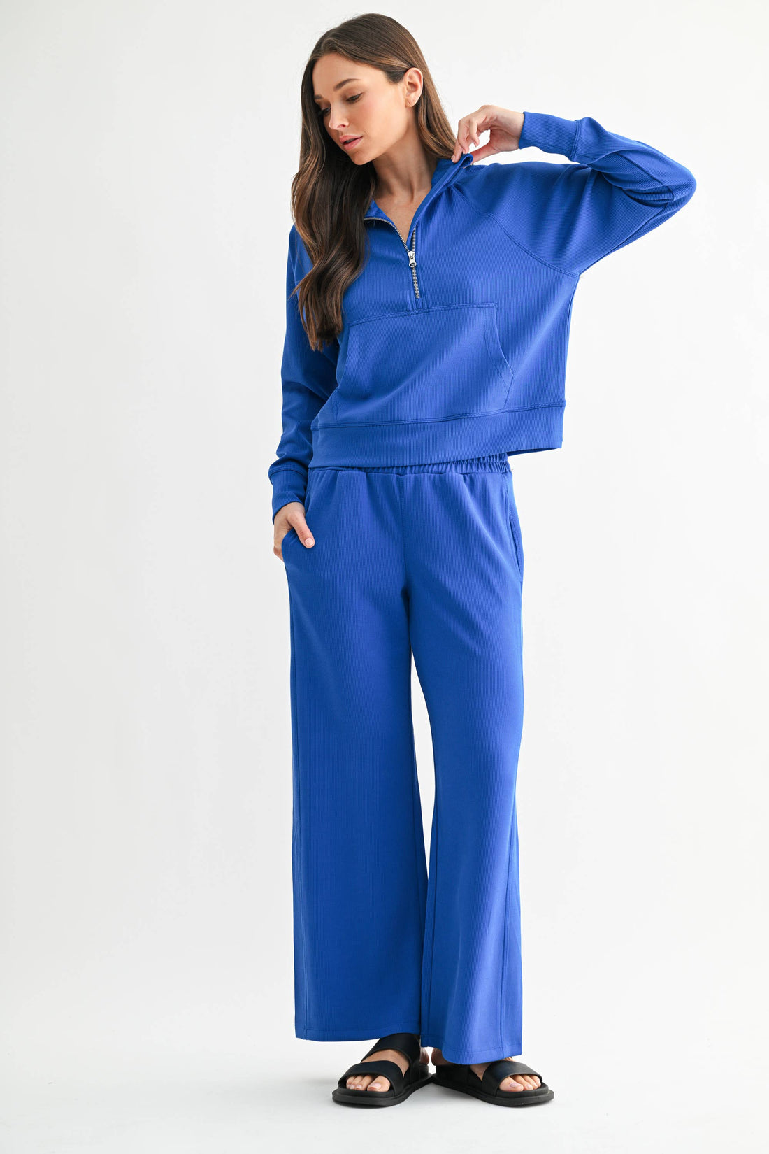 Luxe 1/4 Zip Rib Sweater