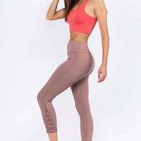 Active Crisscross Mesh Ankle Capri Legging