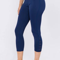 Active Crisscross Mesh Ankle Capri Legging