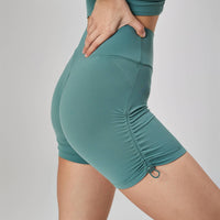 Hattie Drawstring Side Ruched Active Shorts