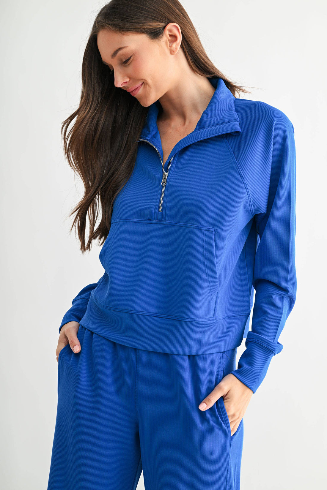 Luxe 1/4 Zip Rib Sweater