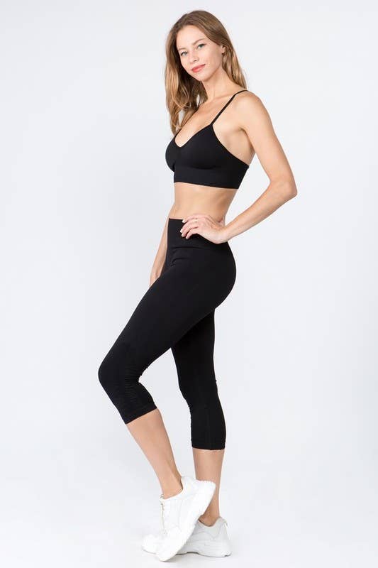 Cinched Ankle Seamless Activewear Leggings