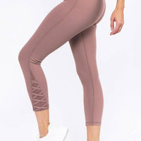 Active Crisscross Mesh Ankle Capri Legging