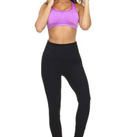 Marled Knit Activewear Sports Bra