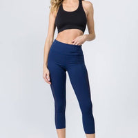 Mesh Side Workout Capri Wt/Pocket