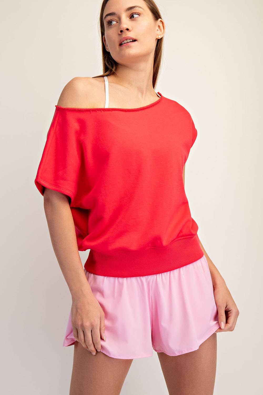 French Terry Off the Shoulder Top