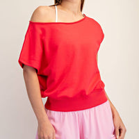 French Terry Off the Shoulder Top