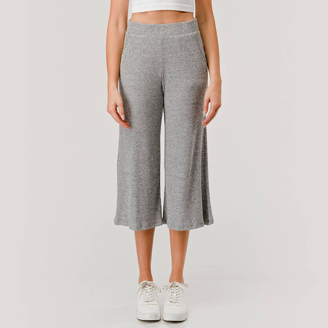 Brushed Rib Knit Lounge Capri