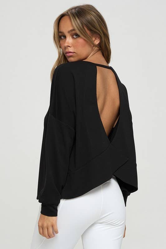 Cutout Long Sleeve Top