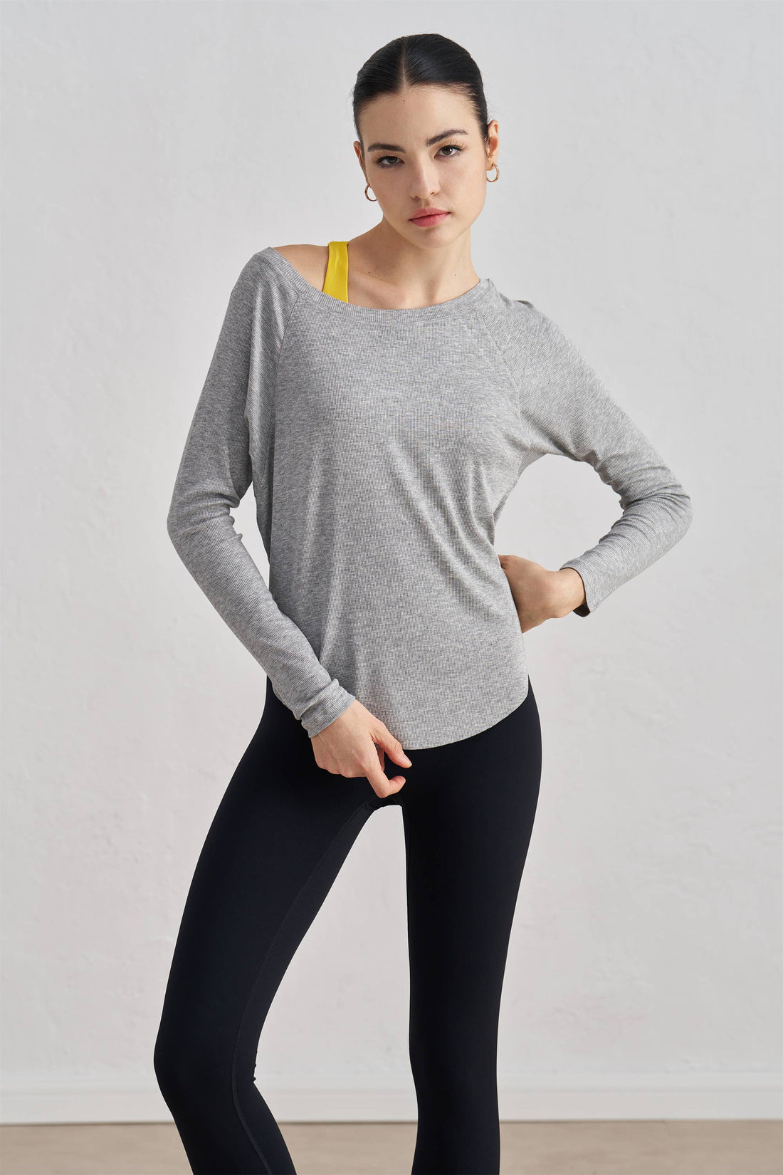 Ianna Boat Neck Relaxed Fit Long Sleeve