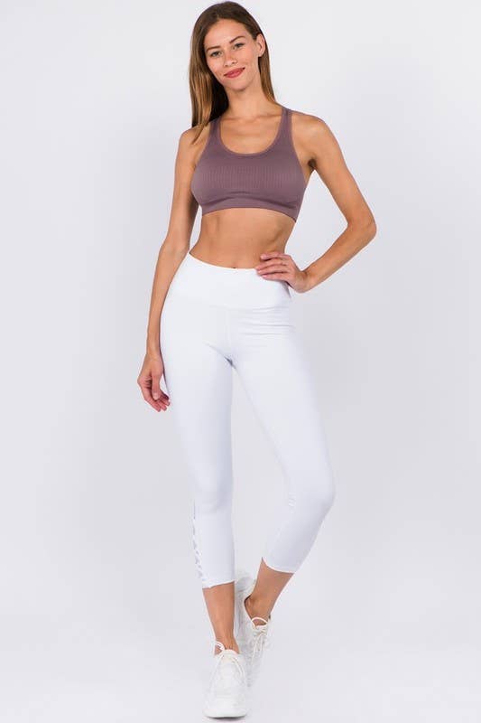 Active Crisscross Mesh Ankle Capri Legging