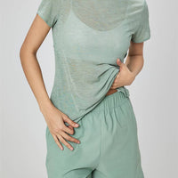 Gillian Open Back Cover Up Active T-Shirt