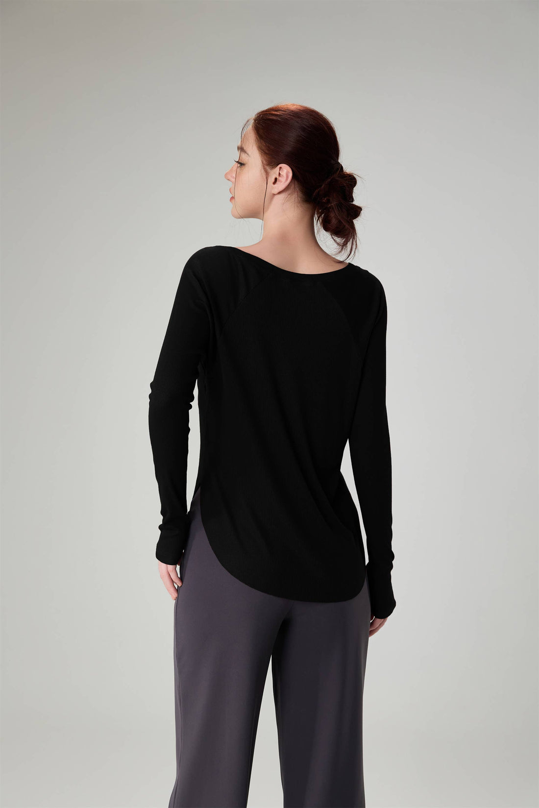 Ianna Boat Neck Relaxed Fit Long Sleeve