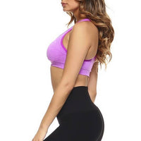Marled Knit Activewear Sports Bra
