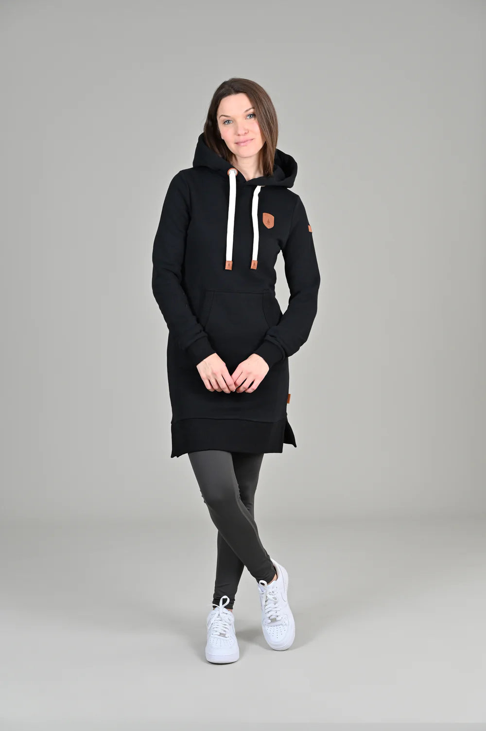 Wanakome Carmen Black Hoodie Dress